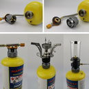 Outdoor Camping Propane Tank Adapter Stove Canister Head Converter Fitting Newly
