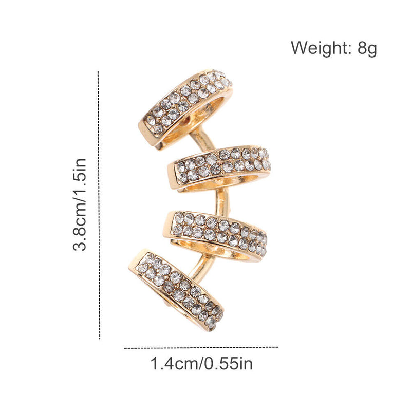 Women Men Alloy Non Piercing Geometric Ear Clip Tragus Earrings Ear Cuff