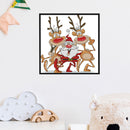 14CT Stamped DIY Santa Claus Reindeer Cross Stitch Kits 28X26cm (C317) Newly