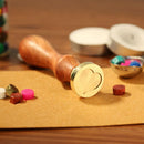Wood Handle Metal Sealing Wax Stamp Sundries Pattern Wax Seal Stamp (W28) Newly
