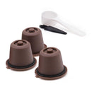 3pcs Refillable Reuse Coffee Capsule Filters for Nespresso Machine (Coffee)