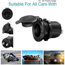Marine Motorcycle Receptacle Car 12V Socket Cigarette Lighter Outlet Charger