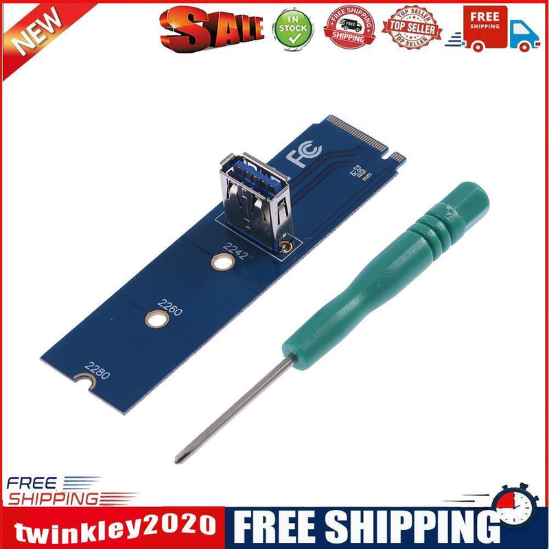 M.2 NGFF to USB 3.0 PCI-E X16 Card VGA Graphics GPU Card Extension Riser