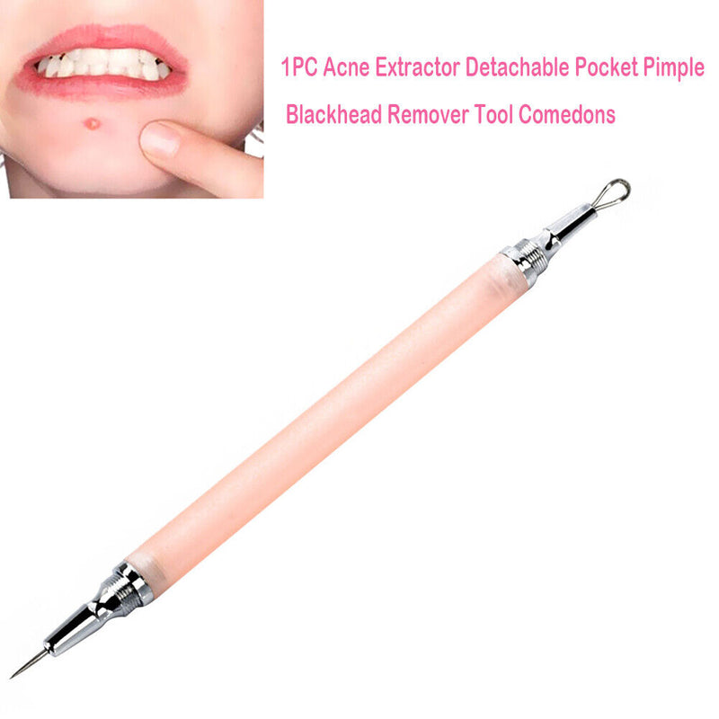 Portable Double-Head Face Blackhead Acne Remover Needle Pimple Blemish Extractor
