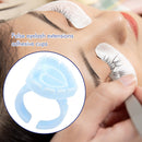 100pcs Heart Eyelash Extension Glue Ring Holder Eyelash Glue Cup (Blue)
