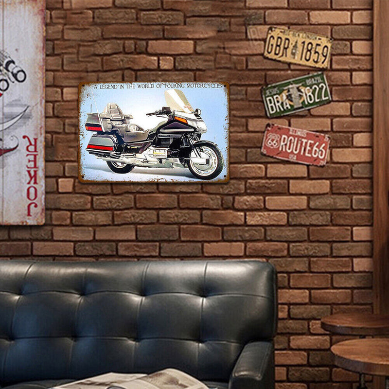 Motorcycle Plate Metal Tin Sign Retro Shabby Plaque for Bar Pub Club Cafe