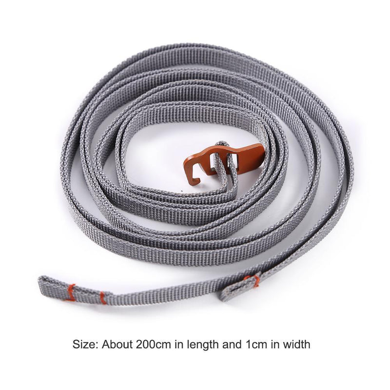 2pcs Cargo Tie Down Lash Belt with Buckle Travel Luggage Strap (Orange)