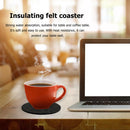10pcs Round Felt Cup Mats Coasters Heat Resistant Coffee Tea Pad (A Black)