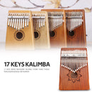 17 Keys Wood Mahogany Kalimba Thumb Piano Finger Percussion Musical Instrument