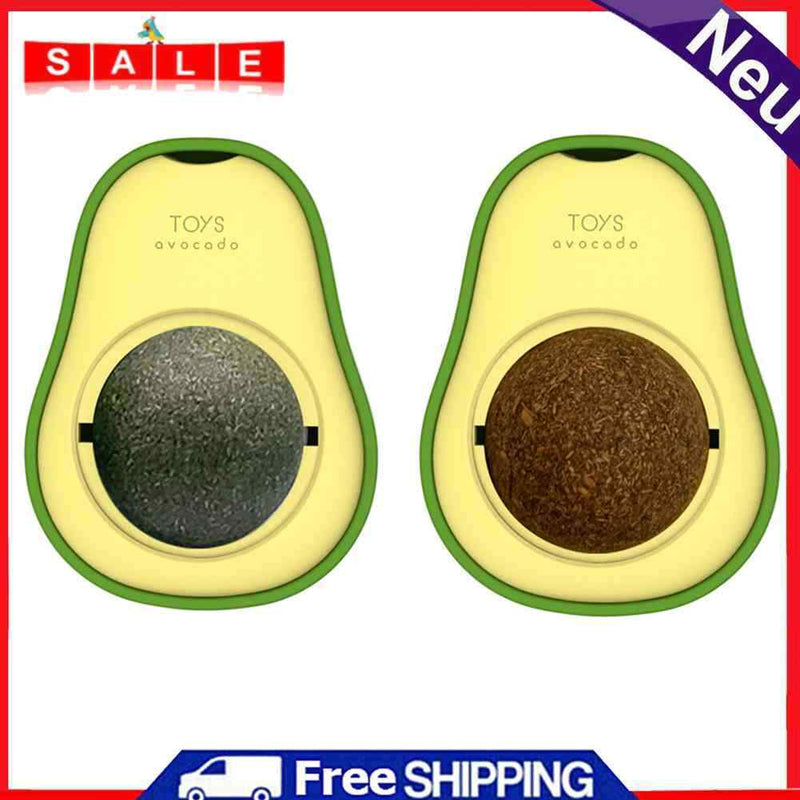 2pcs Pet Catnip Ball Toys 360 Rotation Safety Healthy Mint Clean Teeth Supplies