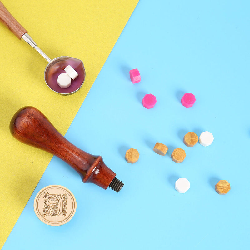 Wax Seal Stamp, Camino Pattern Seal for Envelopes, Wedding, Wine Packages (A-Z)