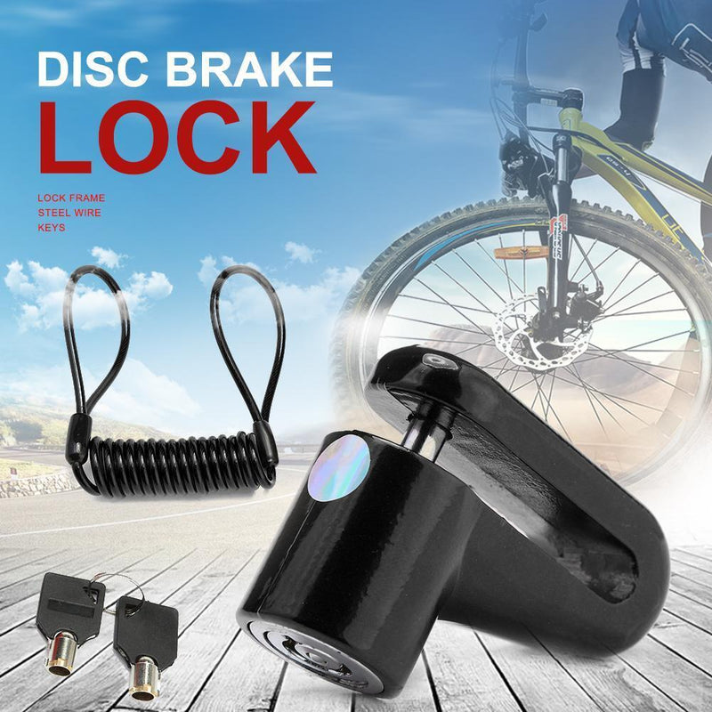 Anti-Theft Wheels Disc Brakes Lock w/ Steel Wire for M365 Scooter (Black) Newly