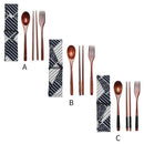 Storage Case Japan Style Wooden Tableware Cutlery Sets Spoon Fork Chopsticks