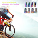 4x Holographic Presta to Schrader Bike Valve Adapters+ 4x Presta Valve Caps