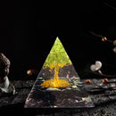 Crystal Energy Orgone Pyramid Mold Gather Wealth Prosperity Peridot Healing Gem
