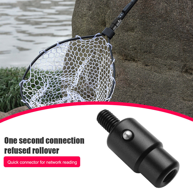 Fish Landing Dip Net Connector 8mm Screw Head Quick Release Adapter Fitting