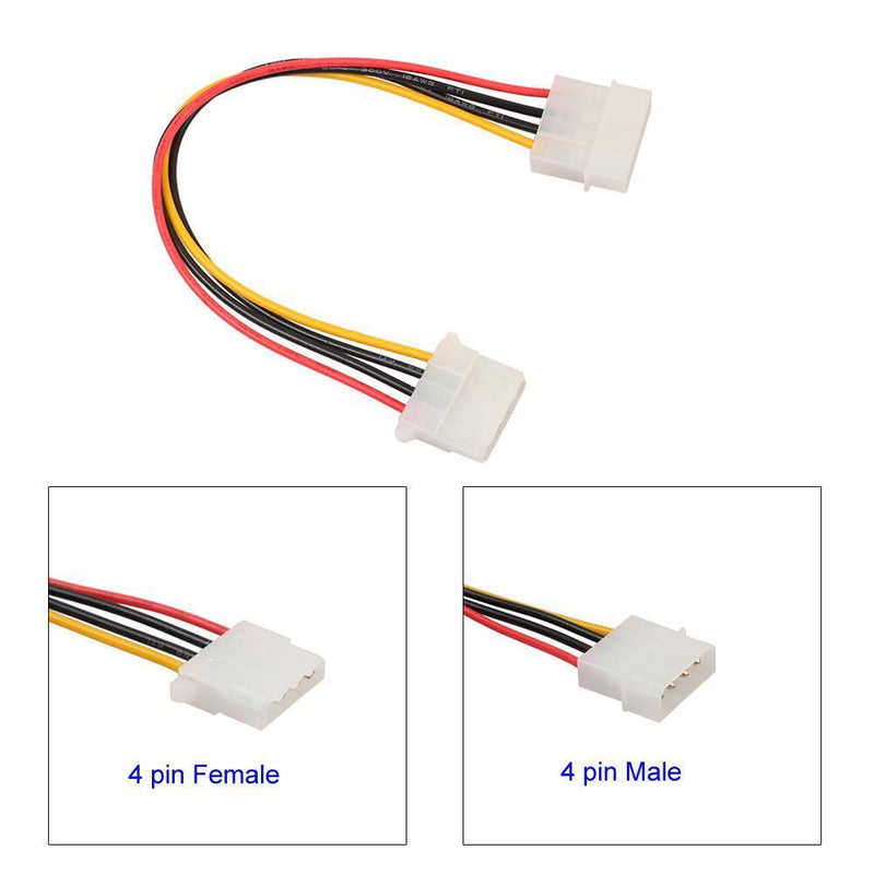 1pcs IDE 4-Pin Male to IDE 4-Pin Female Extension Power Cable 18cm