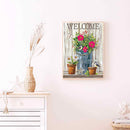 Handmade Iron Bucket Flower Full Round Drill Drawing Kit Art Diamond Painting
