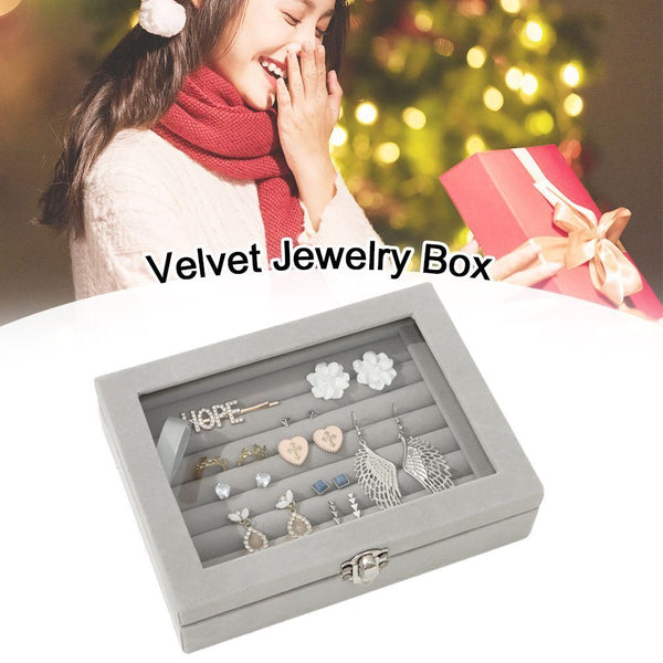 Earring Holder Display Case Velvet Ring Box Storage Box Jewelry Organizer