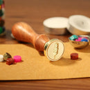 Retro Plant Series Yellow Pear Handle Document Sealing Wax Seal Stamp Post De