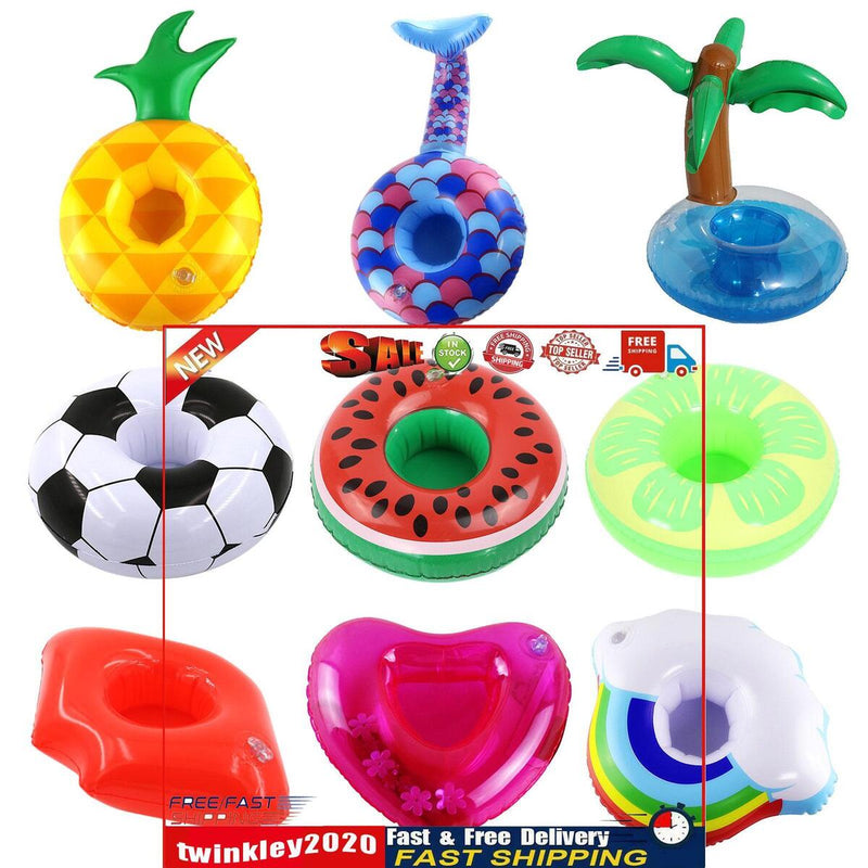 Pool Cup Holder - Pack of 9 Inflatable Float Drink Holder for Summer Beach Newly