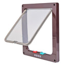 4 Way Lockable Dog Cat Security Flap Door Kitten Puppy Pets Plastic Gate Doors