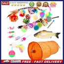 28pcs Funny Cat Kit Channel False Mouse Ball Mint Fish Feather Stick Pet Do