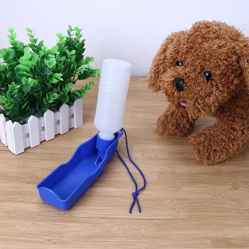 250ml Dog Water Bottle Feeder Portable Outdoor Pet Drinking Bottle(Blue) Newly