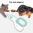 Pet Nail Clipper LED Light Dogs Cats Nail Toe Claw Cutter Scissors (Blue) Newly