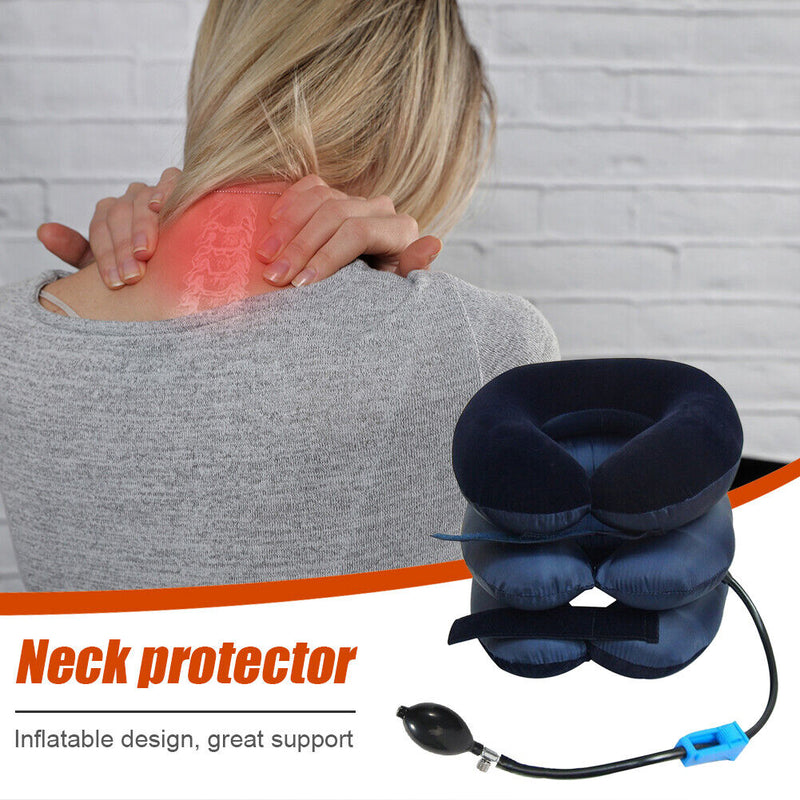 Inflatable Neck Stretcher Thick Air Cervical Traction Support Pillow Health