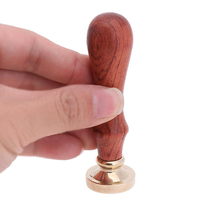 Retro Lily Pattern Rosewood Handle Sealing Wax Seal Stamps Post Decor(K02)