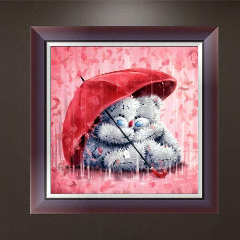 DIY 5D Diamond Embroidery Painting Umbrella Bear Cross Stitch Craft Decor Newly