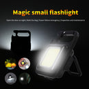 Mini Flashlight 500LM COB Bright Rechargeable Keychain for Tent Camping Fis