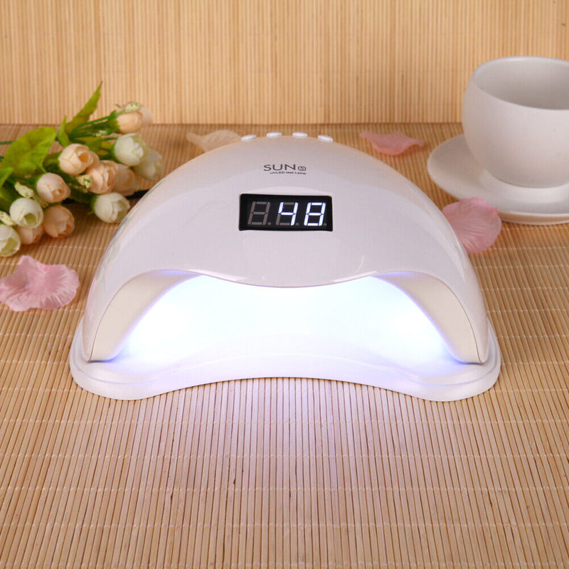 48W Manicure Light Nail Dryer Salon Intelligent Induction LED UV Lamp (UK)