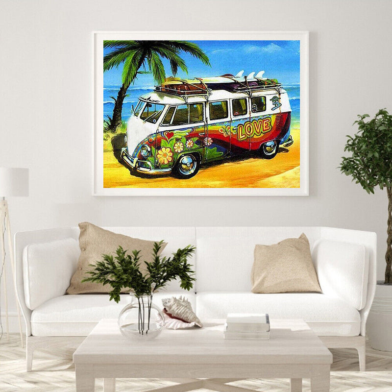 5D DIY Diamond Painting Car Full Drill Rhinestone Mosaic Art Picture for Home