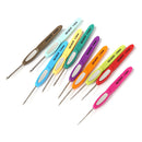 10pcs Plastic Handle Aluminum Crochet Hooks Yarn Knitting Needle Set for Sw