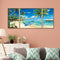 3pcs Summer Beach Oil Paint By Numbers Kits DIY Handpainted Home Decoration Gift
