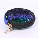Multi Sequins Coin Wallet Women Change Purse Girl Round Clutch Bags (Green)
