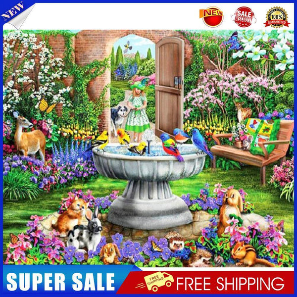 Garden Animals Oil Paint By Numbers Kit DIY Acrylic Painting on Canvas Arts