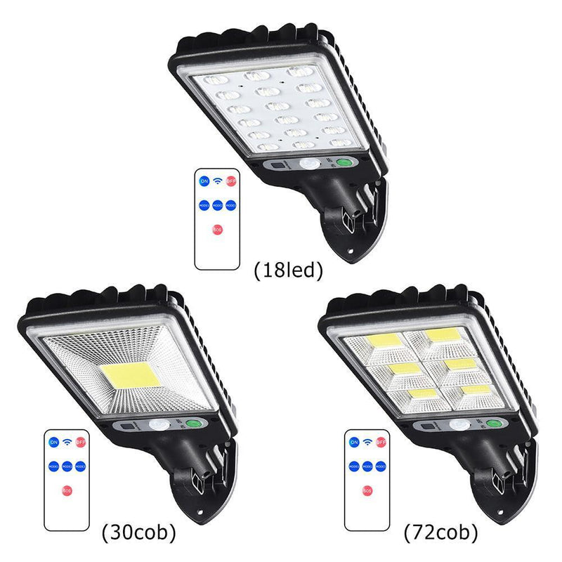 LED Solar Wall Light Outdoor Motion Sensor Lamp Garden Remote Lamp (72COB)