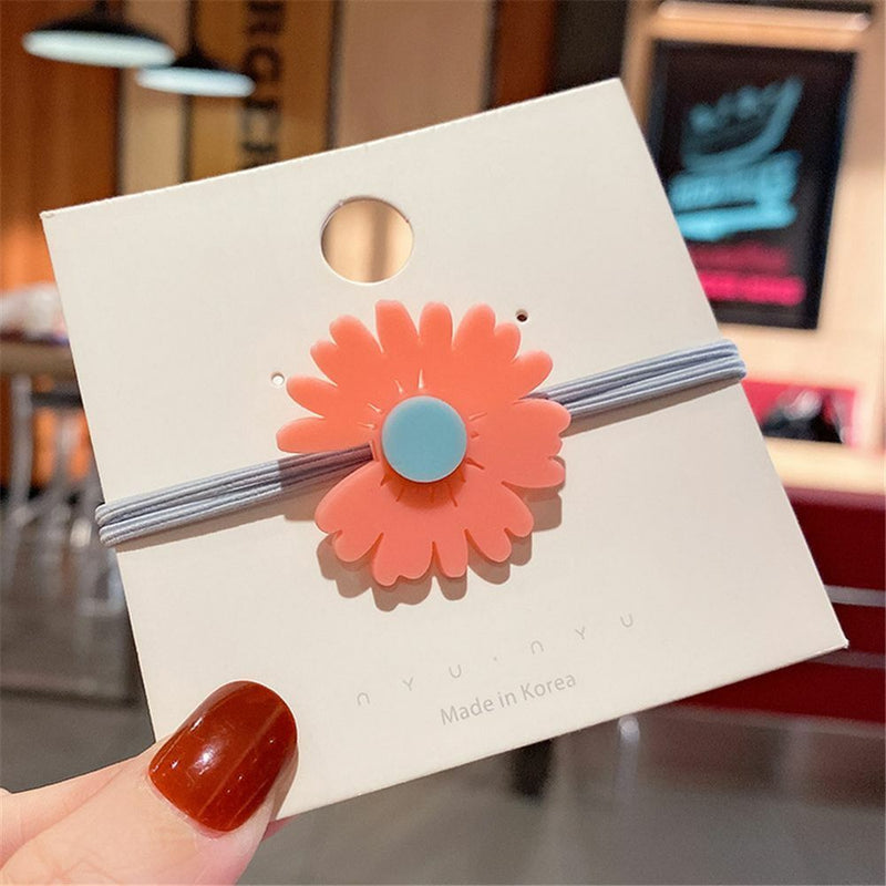 Women Simple Hair Accessories Hair Rope Little daisy Hair Ring High Elastic