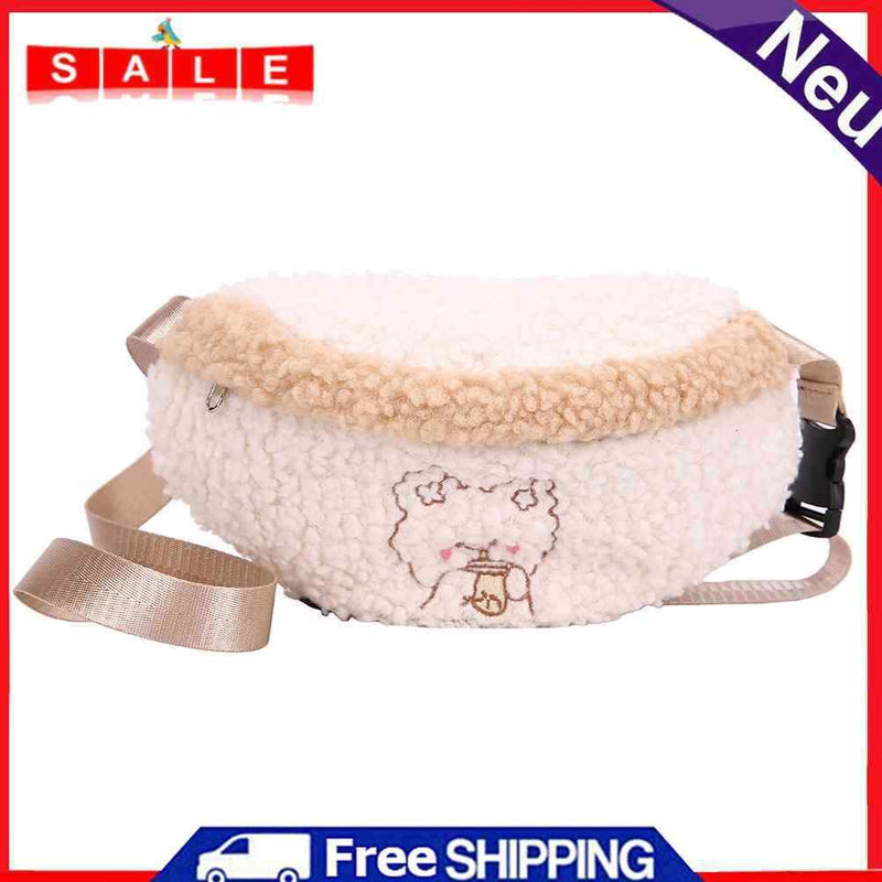 Women Retro Soft Warm Plush Handbags Autumn Winter Fluffy All-Match Phone Bags