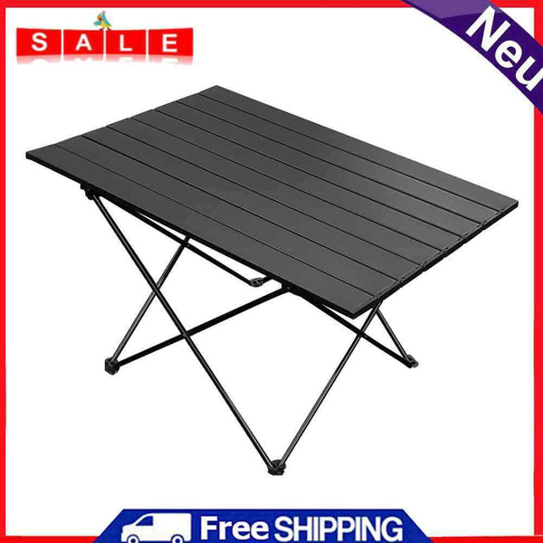 Outdoor Camping Table Mini Portable Foldable Hiking Picnic Desk (Black)