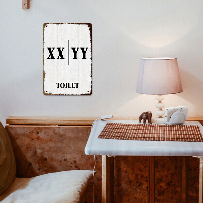 Rectangular Metal Sign Plaque Tin Signs Toilet Tin Plate Art Wall Posters