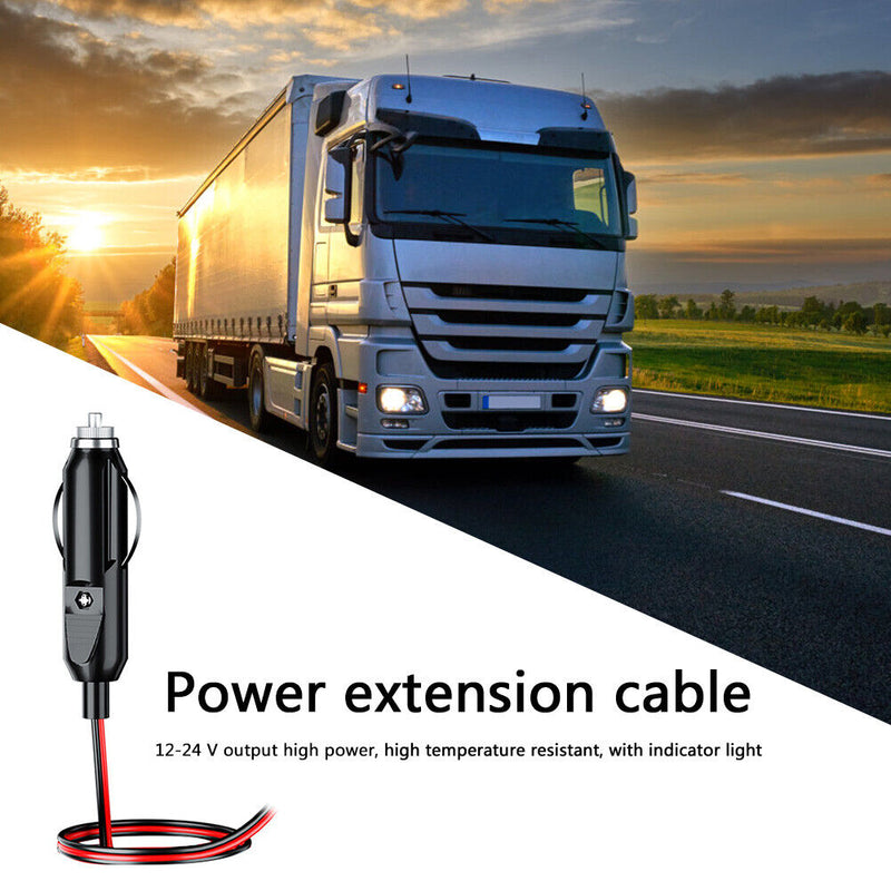 12V 24V Car Cigarette Lighter Plug Male Connector 20A Fused with 0.6m Wire