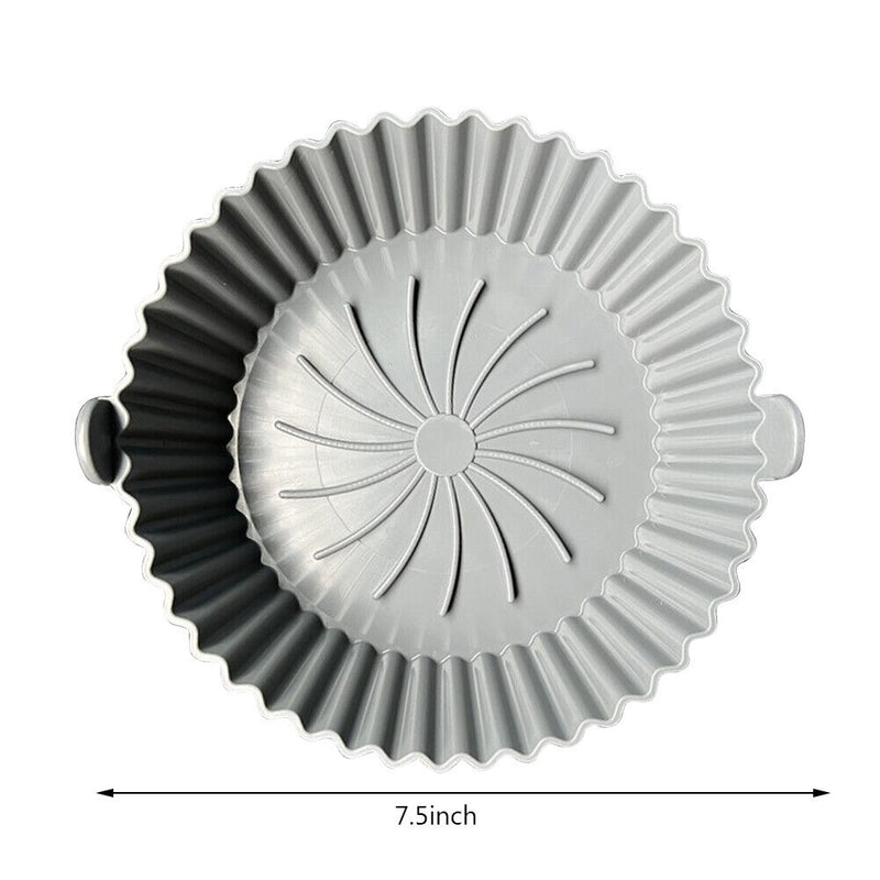 Air Fryer Liner Nonstick Kitchen Baking Parchment Steamers Pads (Grey) Newly