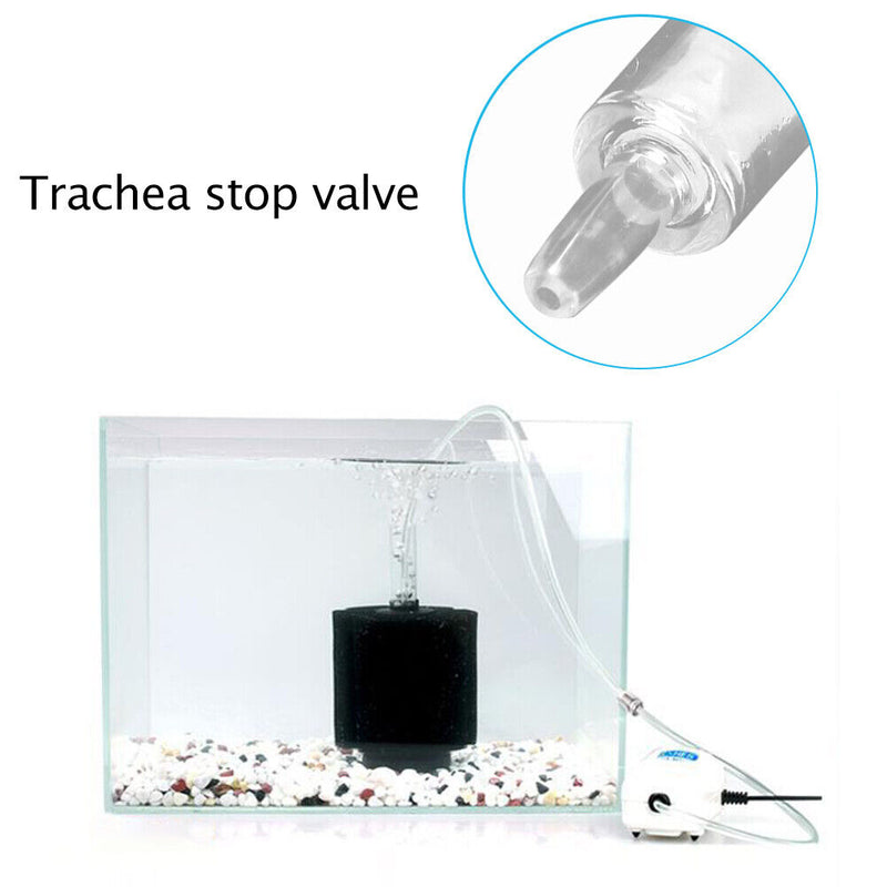 10pcs Tracheal Check Valve Fish Tank Non Return Air Pump (Transparent L) Newly