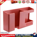 Phone Charge Organizer Wall Mounted Punch Free Remote Control Rack (Red) Newly