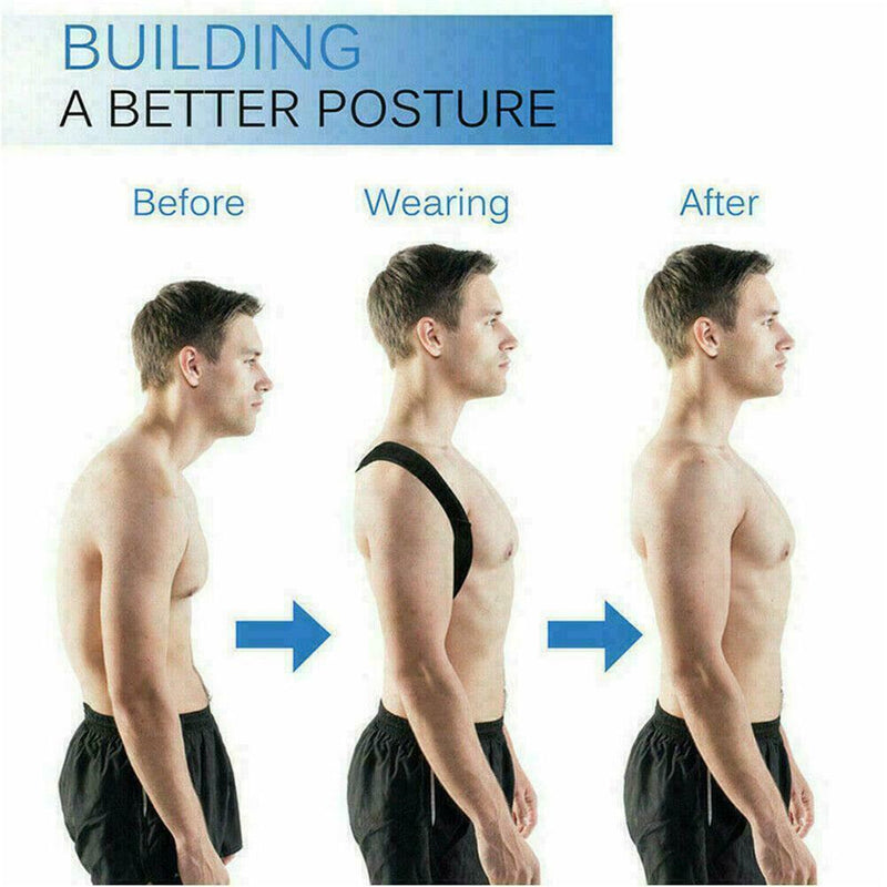Posture Corrector Support Back Shoulder Brace Belt Adjustable Unisex P1K2