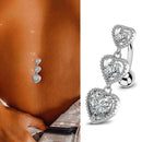 Piercing Belly Button Nail Body Jewelry Crystal Jewelry 3 Layers Love Diamonds*